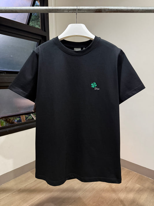 Dior Clover T-Shirt (Black/Embroidered)