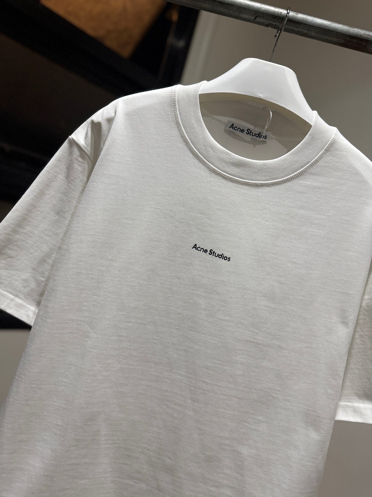 Acne Studios Oversized Stamp Logo T-Shirt (White)