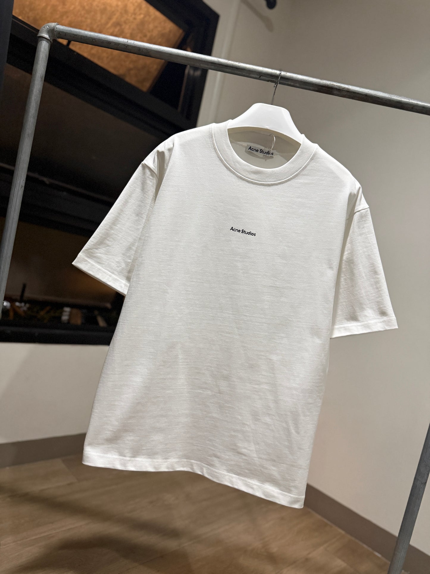 Acne Studios Oversized Stamp Logo T-Shirt (White)