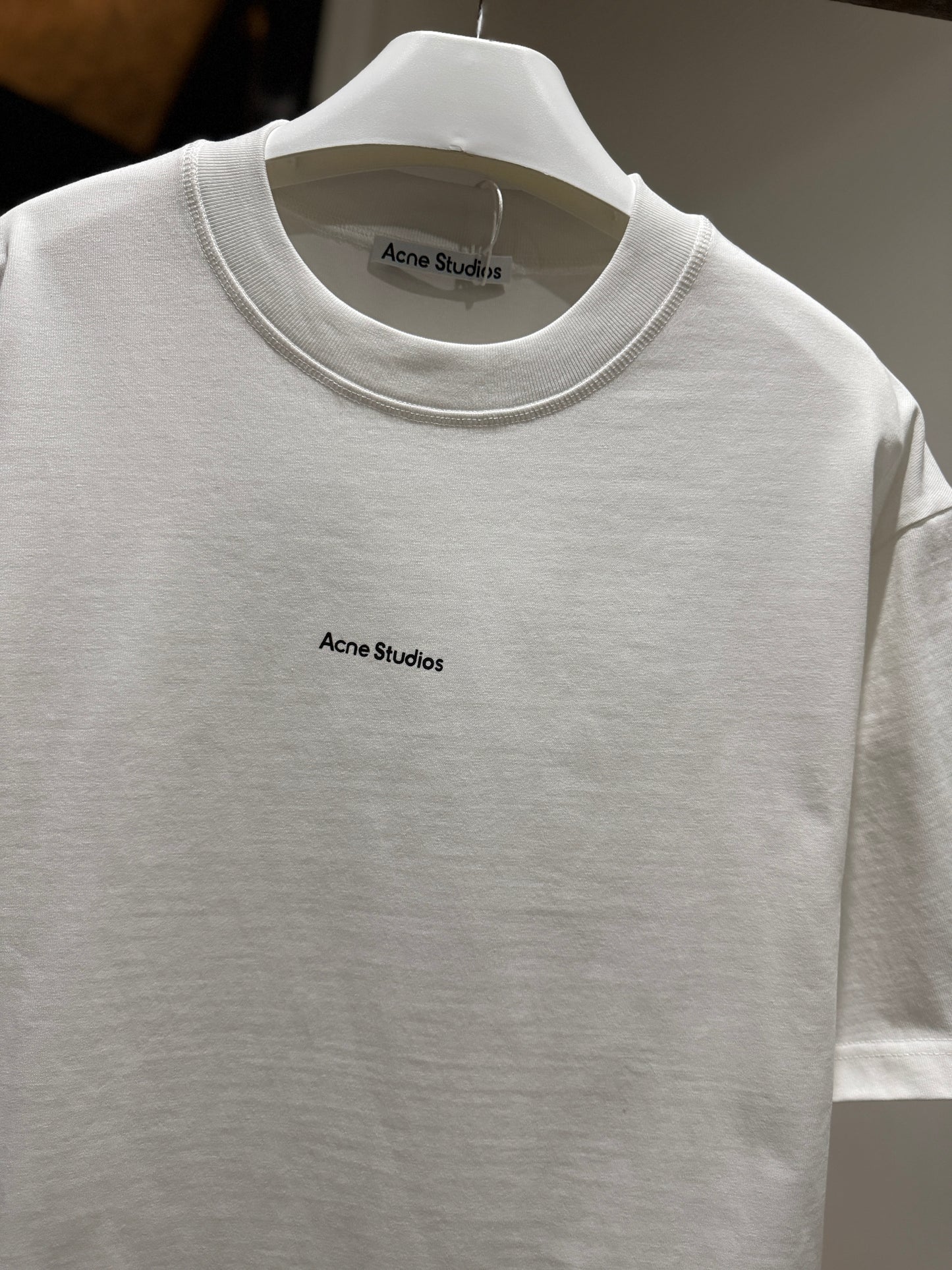 Acne Studios Oversized Stamp Logo T-Shirt (White)