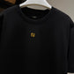 Fendi Mid Logo Cotton T-Shirt (Black/Embroidered)