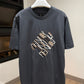 Fendi Cotton T-Shirt (Gray/Embroidered)