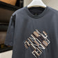 Fendi Cotton T-Shirt (Gray/Embroidered)