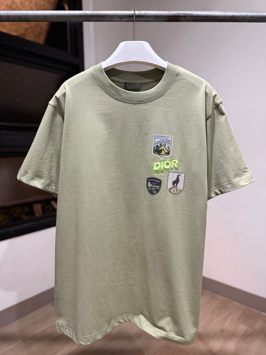 Dior Mountain Relaxed Fit T-Shirt (Sage)