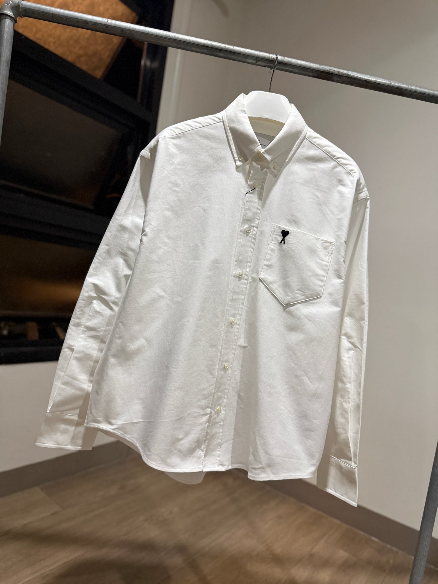 AMI de Coeur Button Down Oxford Shirt (Natural White)