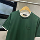 Prada Cotton T-Shirt (Green/Naked logo)