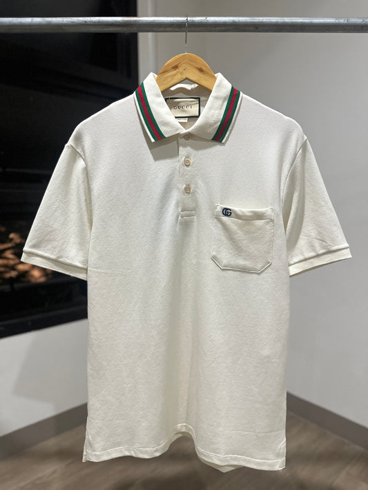 Gucci Cotton Piquet Double G Polo Shirt