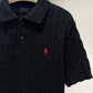 Ralph Lauren Cable Knit Polo Shirt (Black)