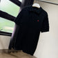 Ralph Lauren Cable Knit Polo Shirt (Black)