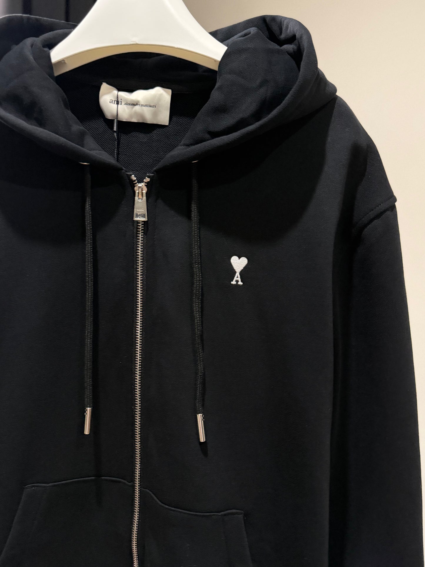 AMI de Coeur Zipped Hoodie (Black)