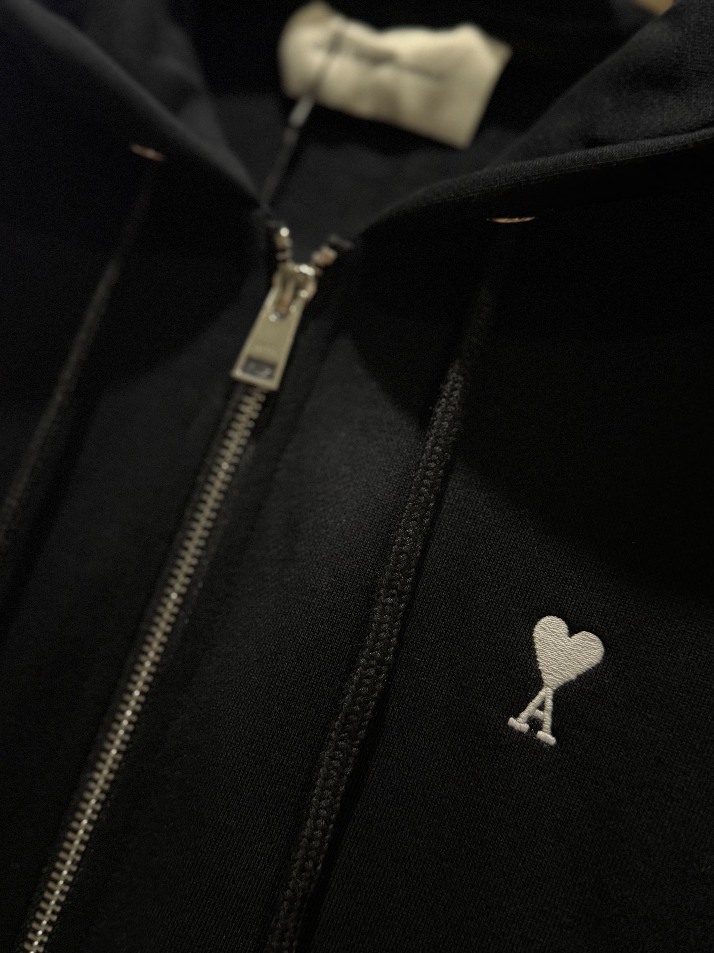AMI de Coeur Zipped Hoodie (Black)