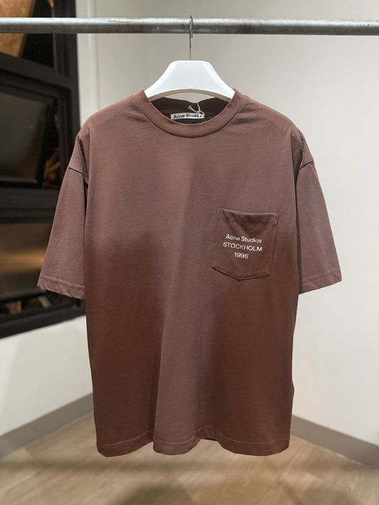 Acne Studios Pocket Logo T-Shirt (Faded Brown)