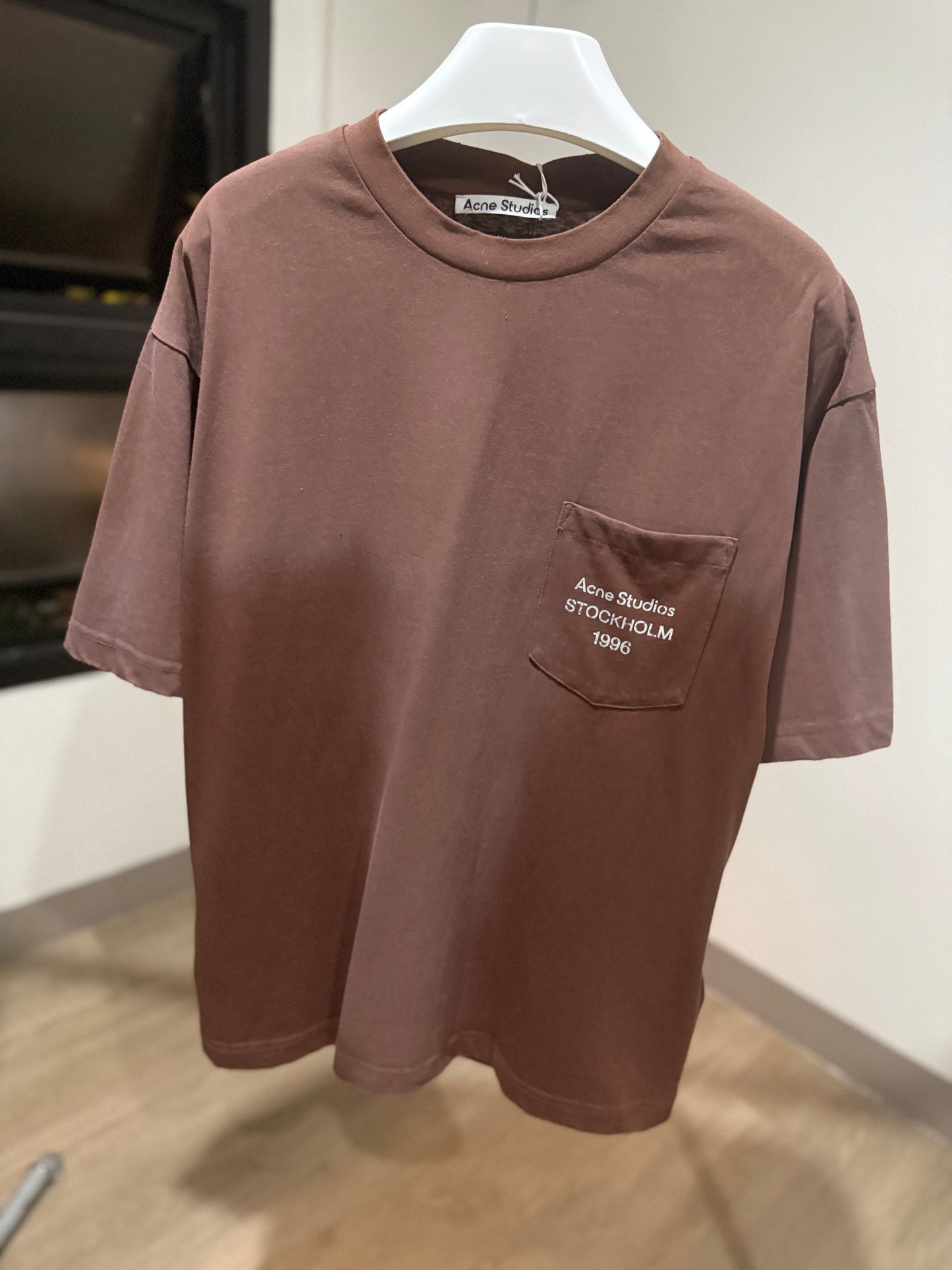 Acne Studios Pocket Logo T-Shirt (Faded Brown)