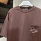 Acne Studios Pocket Logo T-Shirt (Faded Brown)