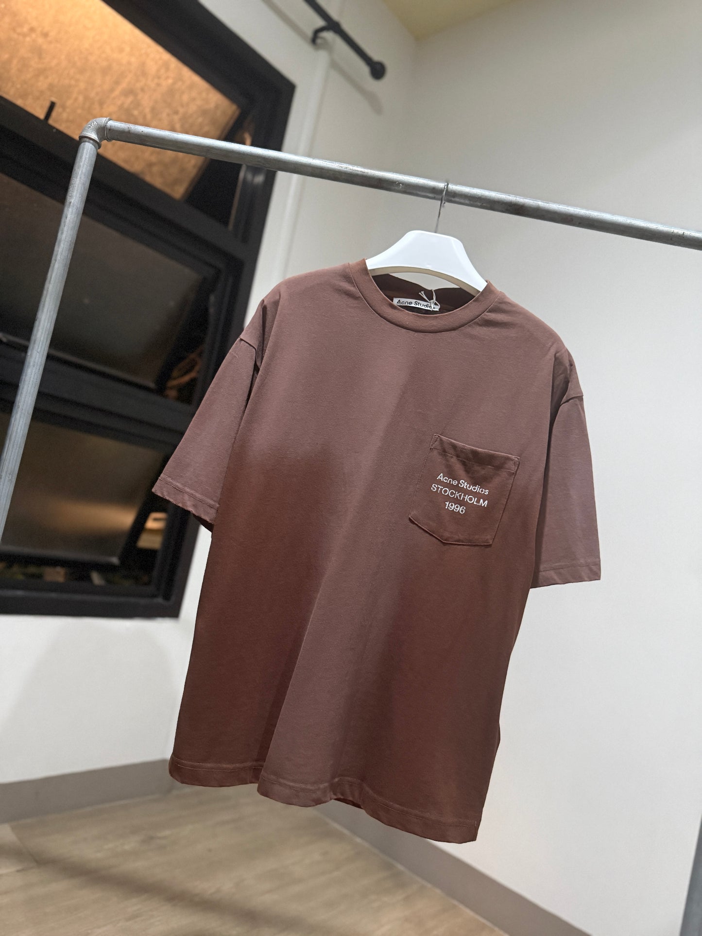 Acne Studios Pocket Logo T-Shirt (Faded Brown)