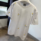 Dior Daisy Embroidery T-Shirt (White)