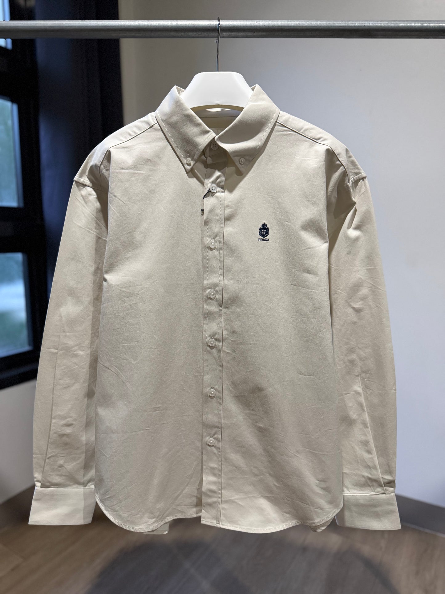Prada Chalk White Cotton Shirt