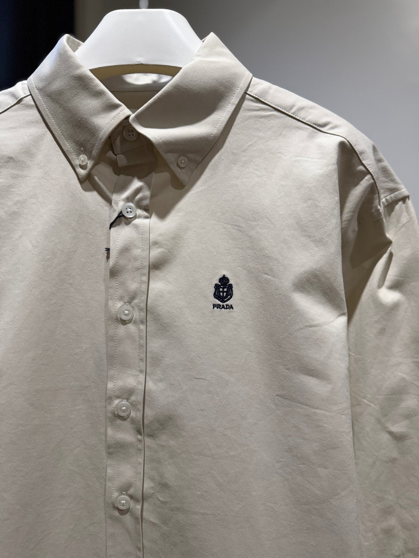 Prada Chalk White Cotton Shirt