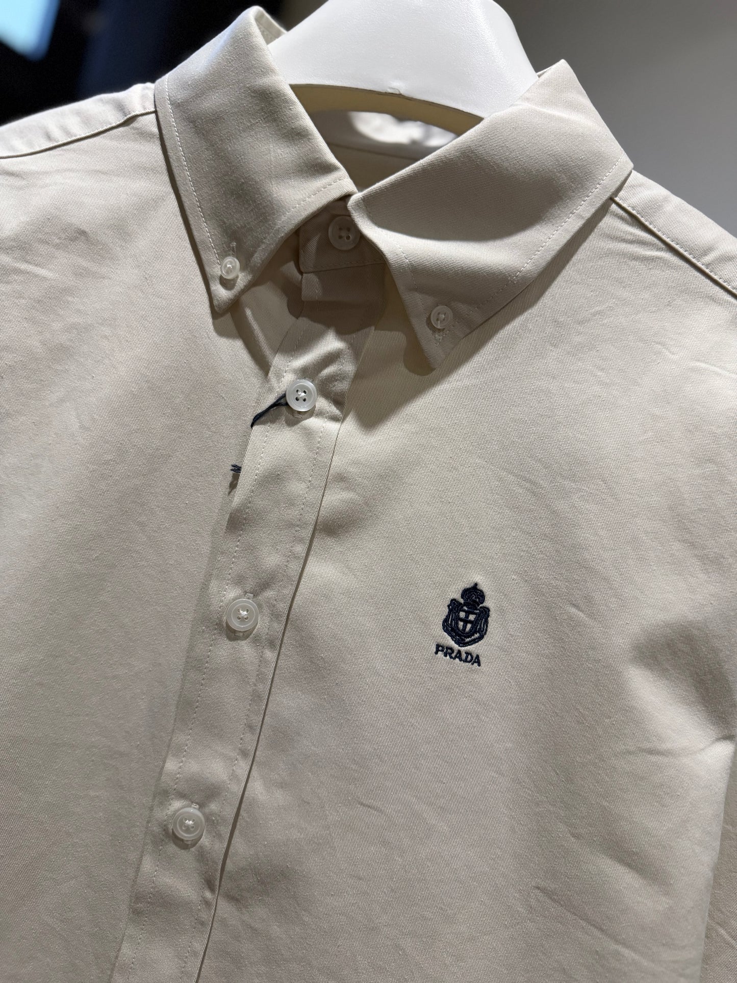 Prada Chalk White Cotton Shirt