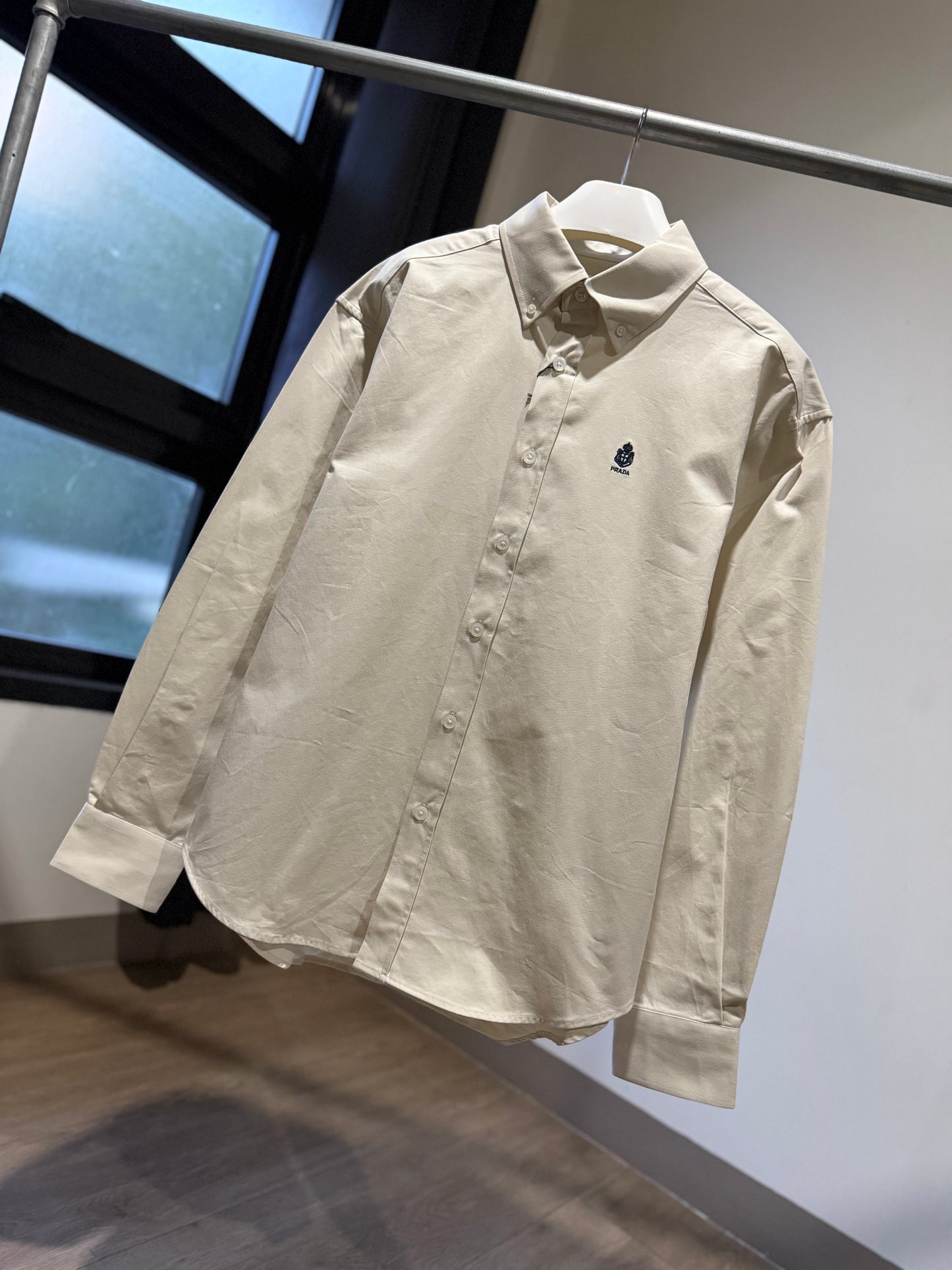 Prada Chalk White Cotton Shirt