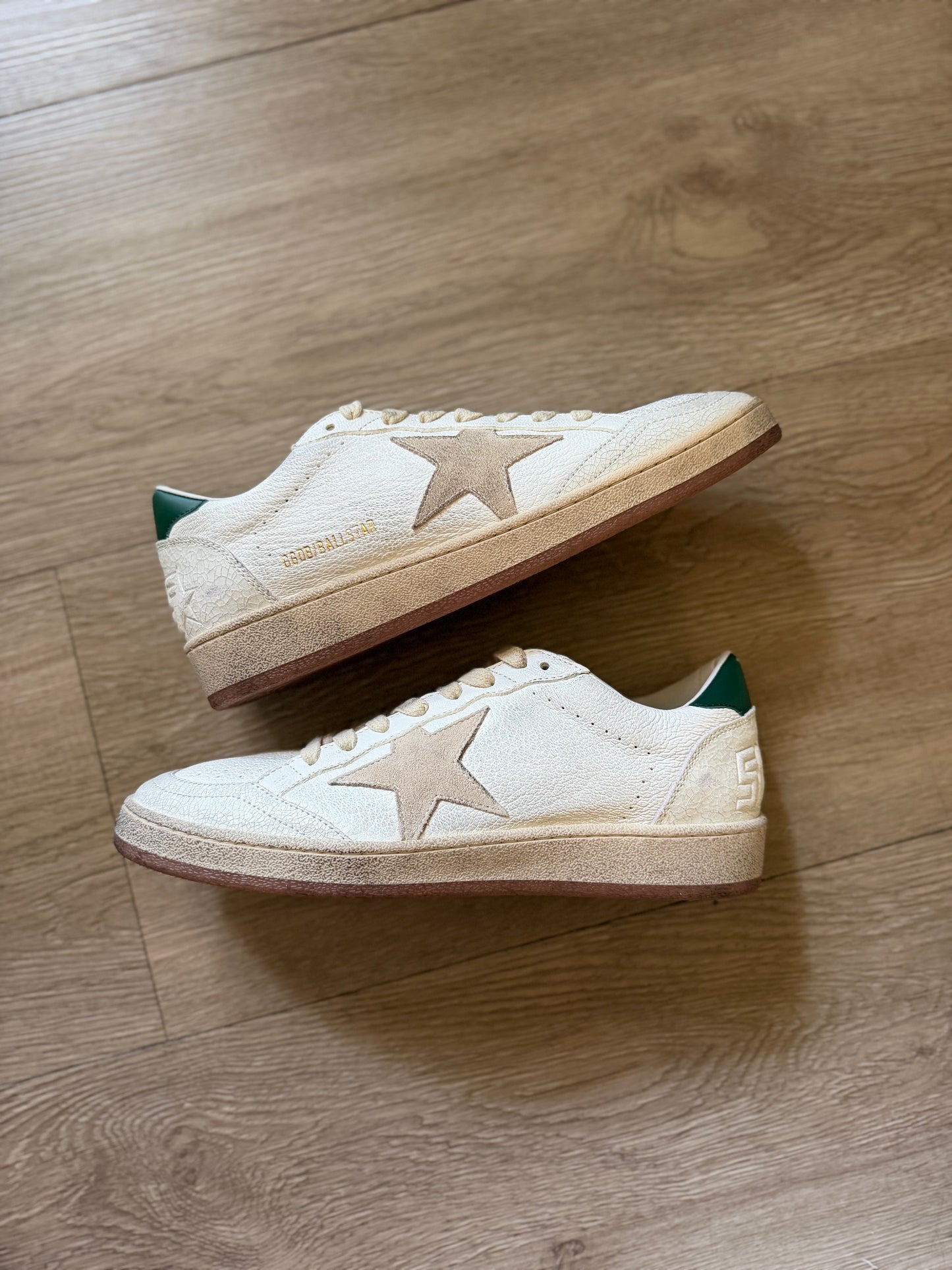Golden Goose Ballstar (White/Green)