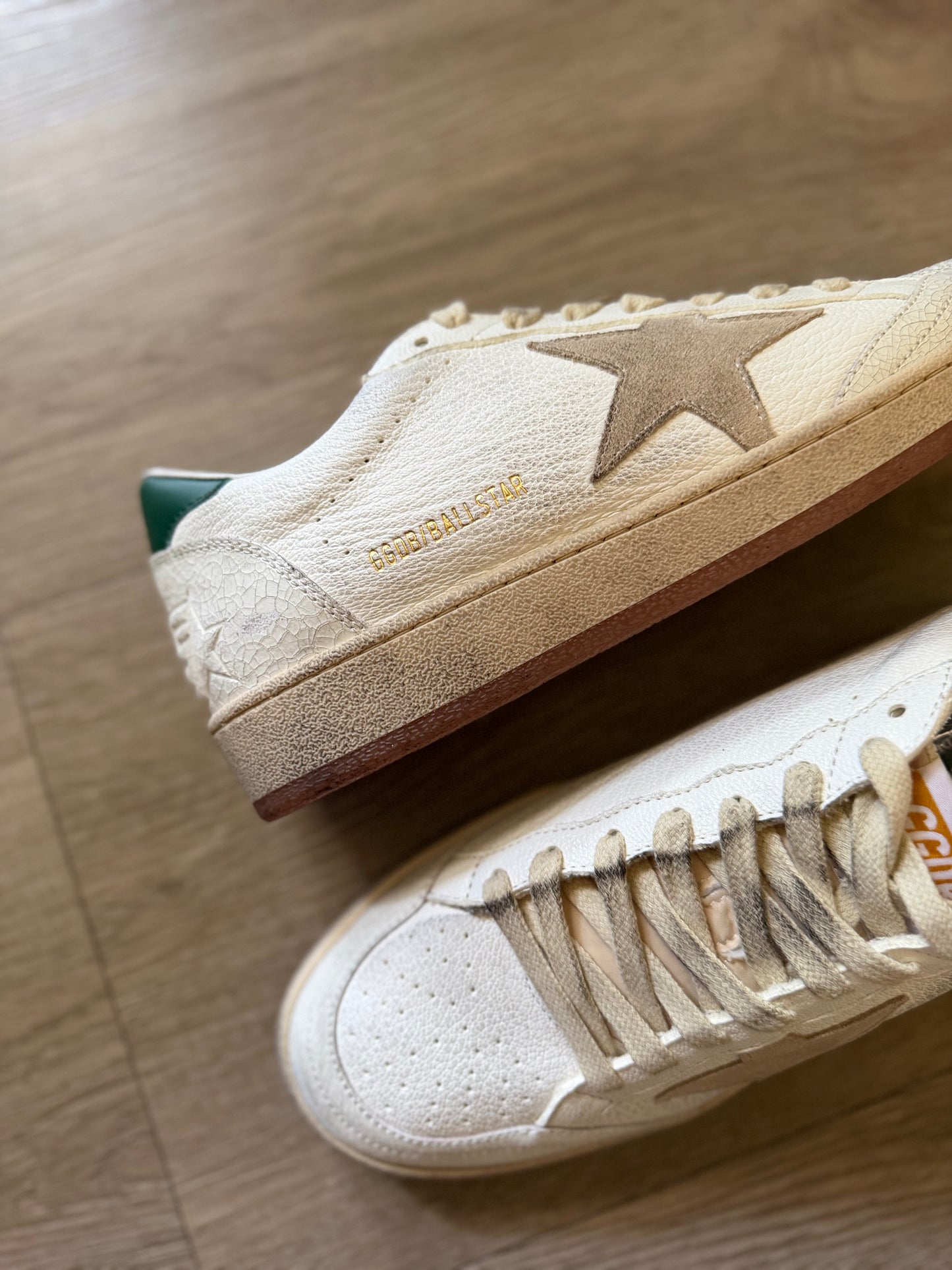 Golden Goose Ballstar (White/Green)