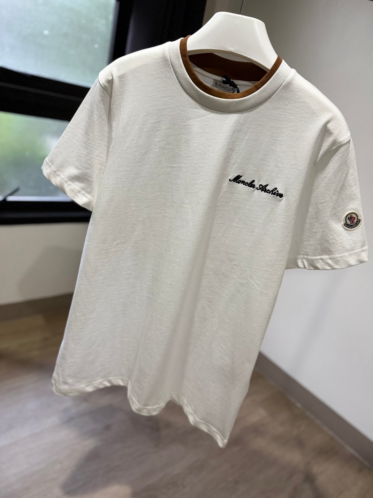 Moncler Archive Embroidered Logo T-Shirt (White)