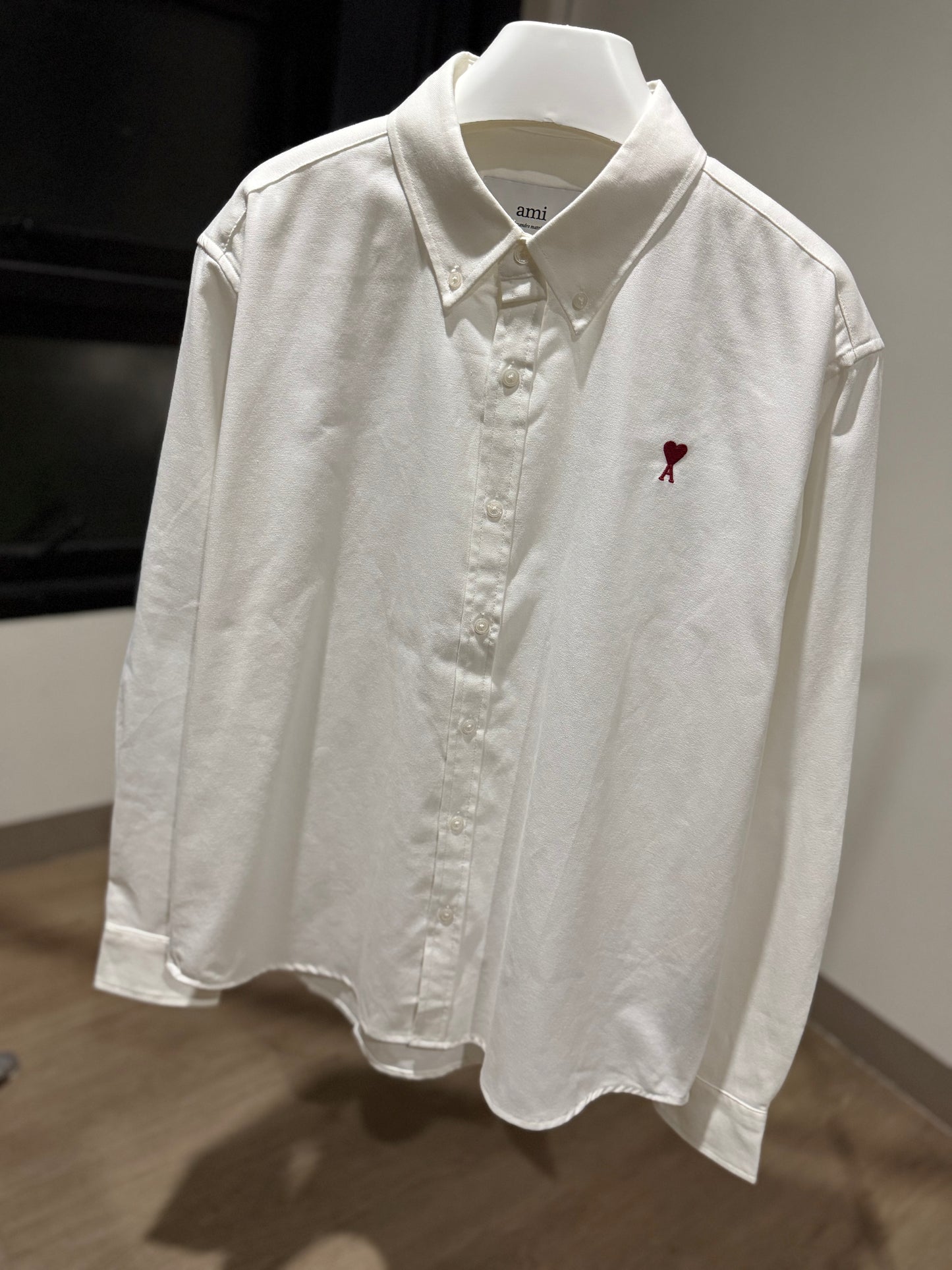 AMI de Coeur Button Down Shirt (White/Red)