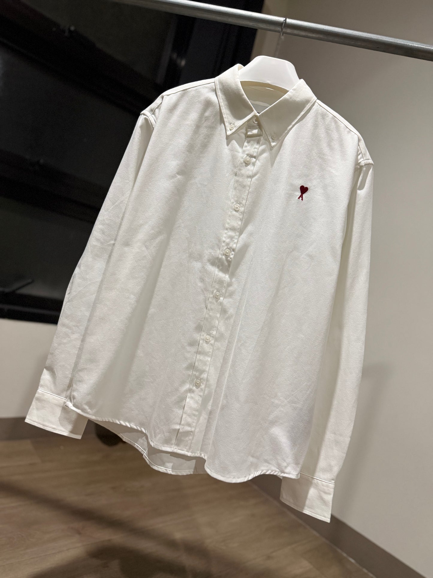 AMI de Coeur Button Down Shirt (White/Red)