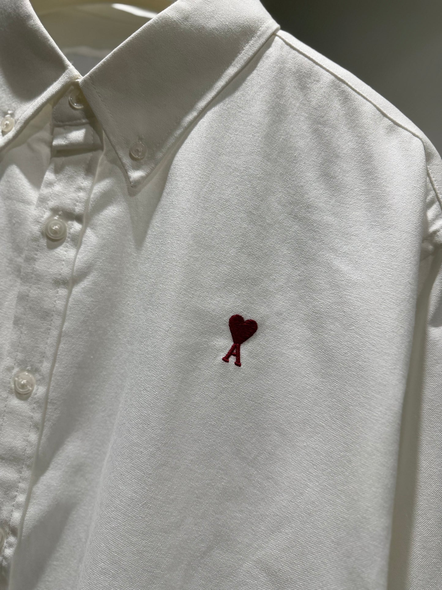 AMI de Coeur Button Down Shirt (White/Red)