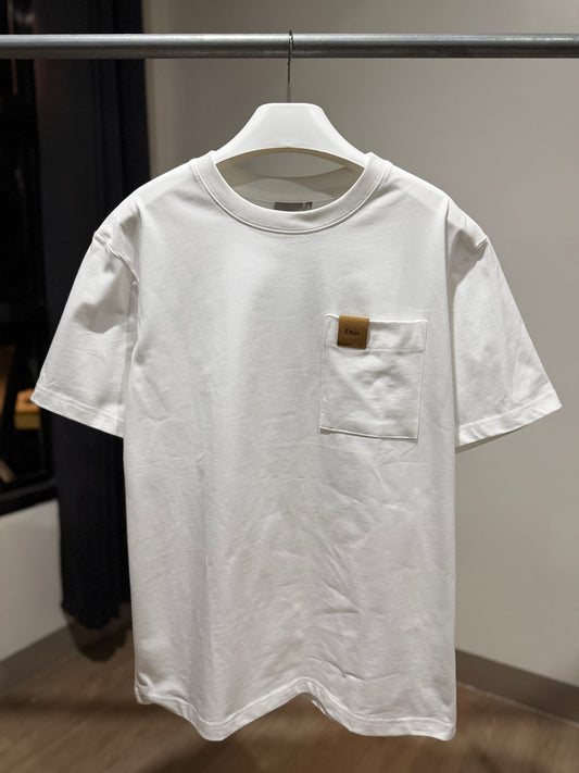 Dior Pocket Relaxed Fit T-Shirt (White)