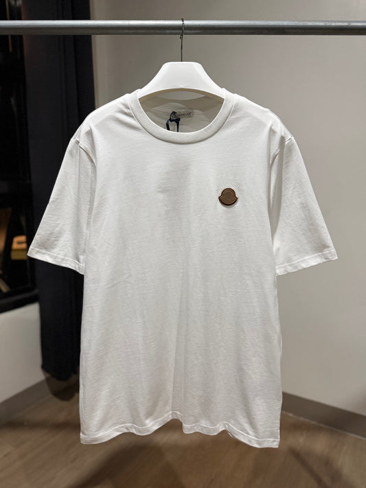 Moncler Logo Cotton T-Shirt (White)
