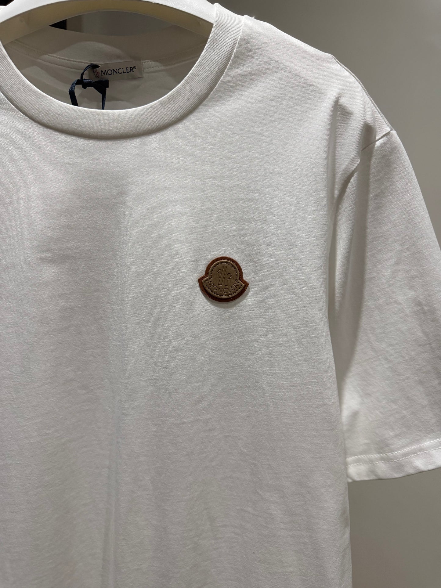 Moncler Logo Cotton T-Shirt (White)