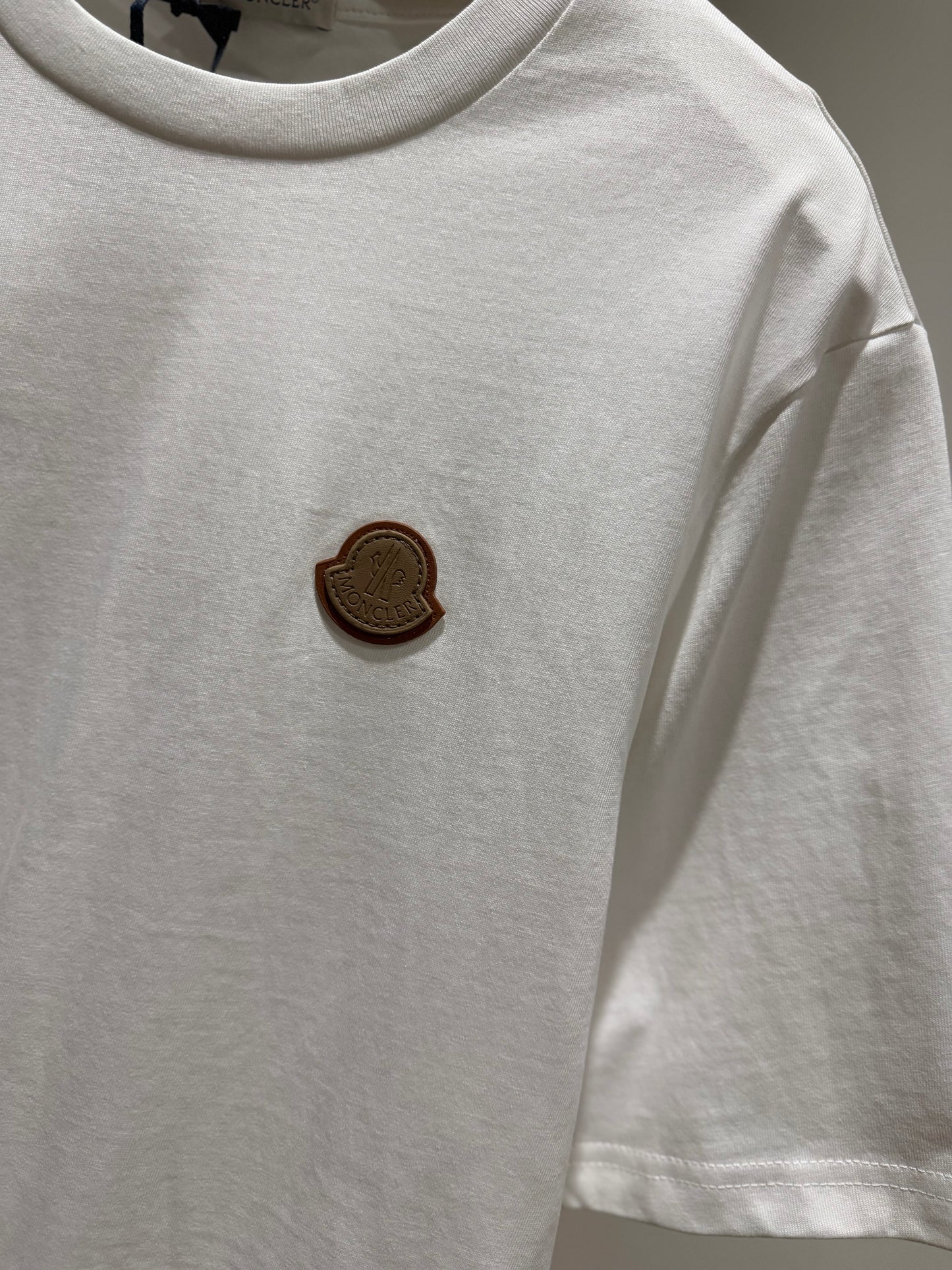 Moncler Logo Cotton T-Shirt (White)