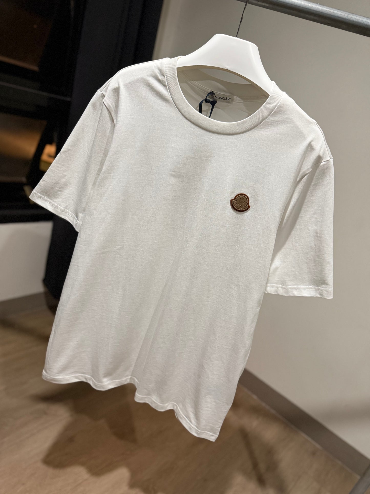 Moncler Logo Cotton T-Shirt (White)
