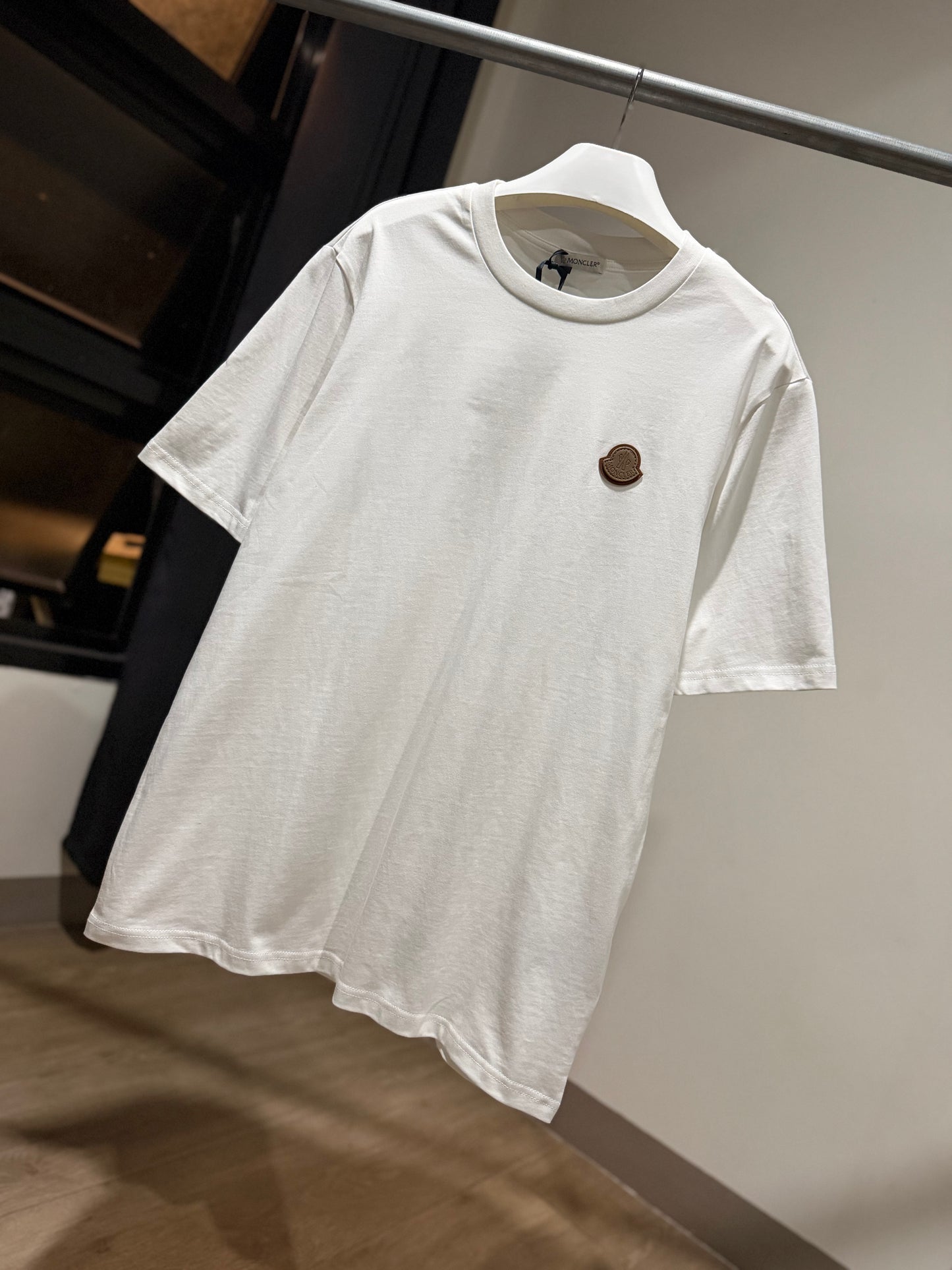 Moncler Logo Cotton T-Shirt (White)