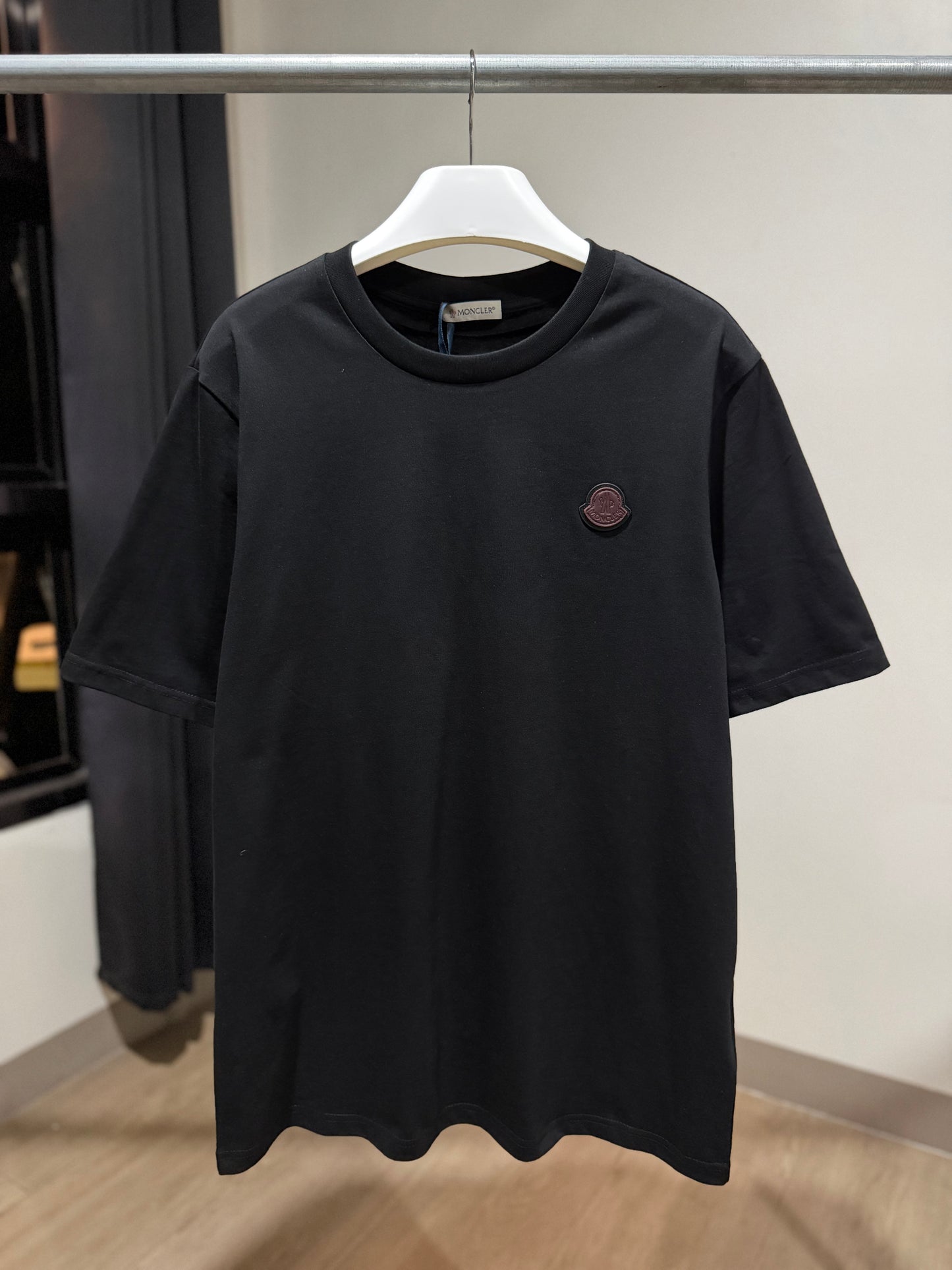 Moncler Logo Cotton T-Shirt (Black)