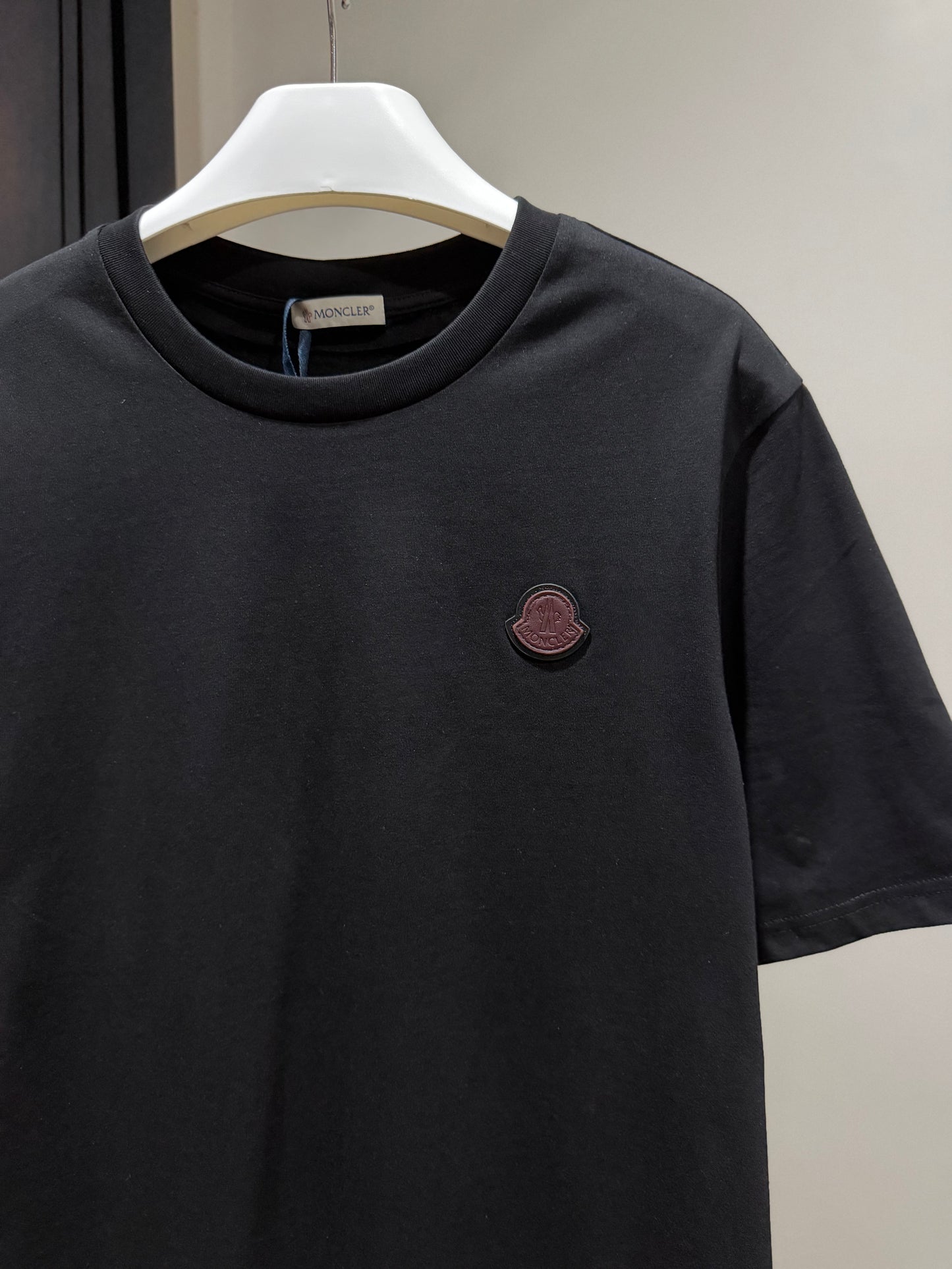 Moncler Logo Cotton T-Shirt (Black)