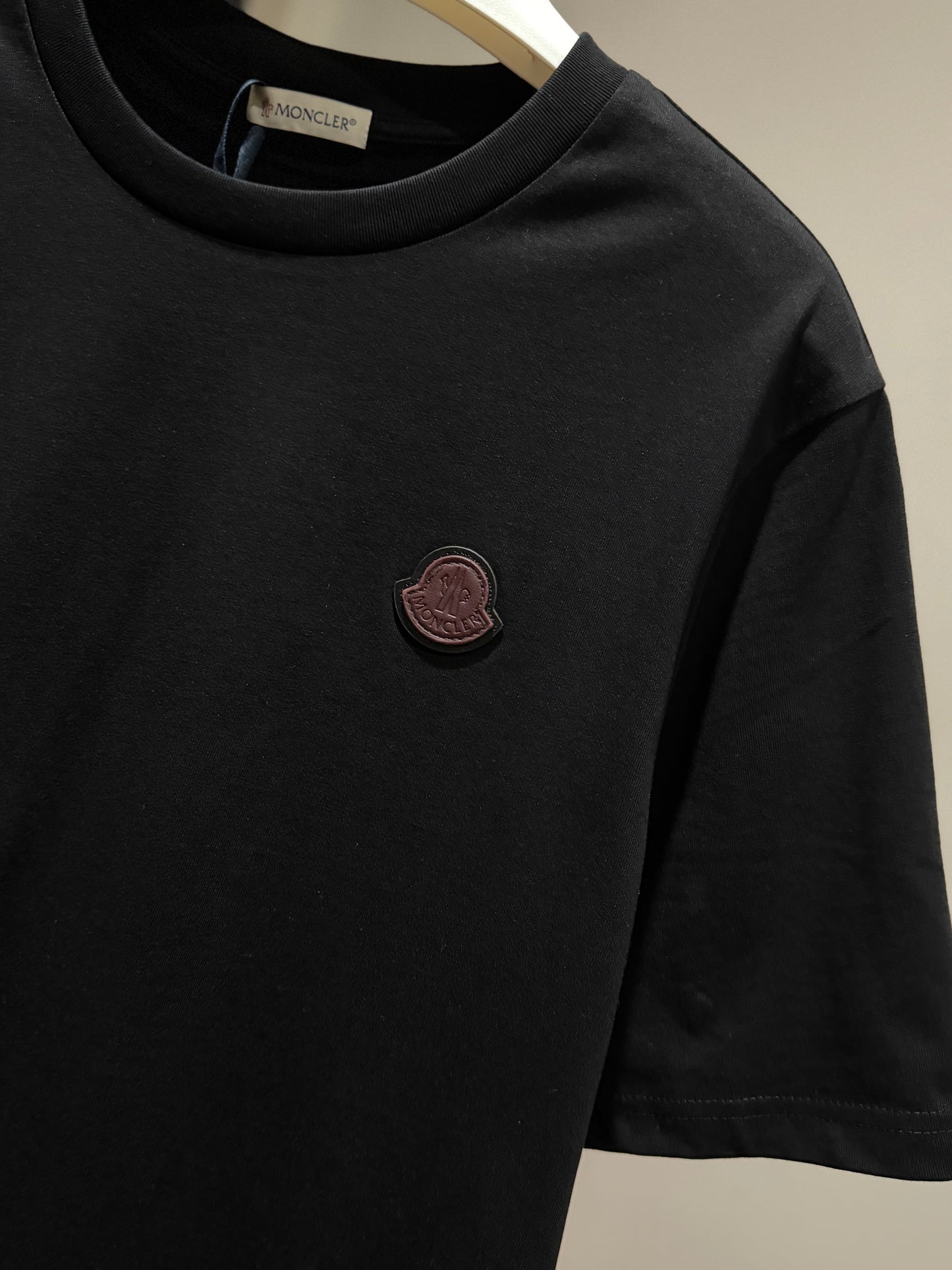Moncler Logo Cotton T-Shirt (Black)