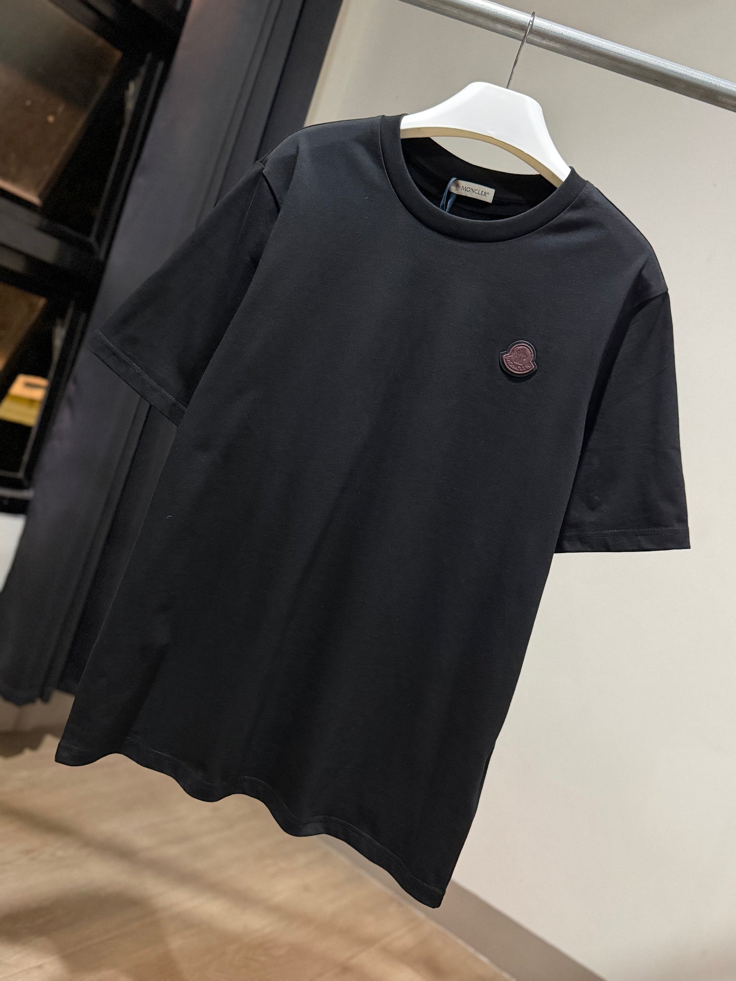Moncler Logo Cotton T-Shirt (Black)