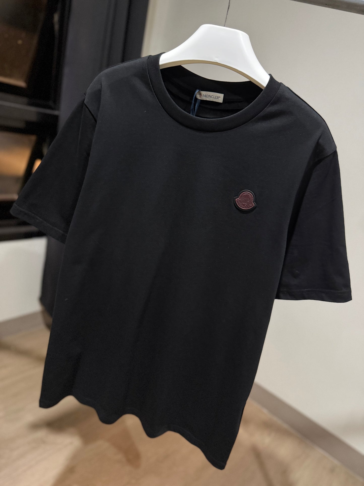 Moncler Logo Cotton T-Shirt (Black)