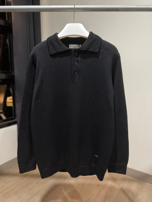 Bottega Veneta Polo Sweater (Black)