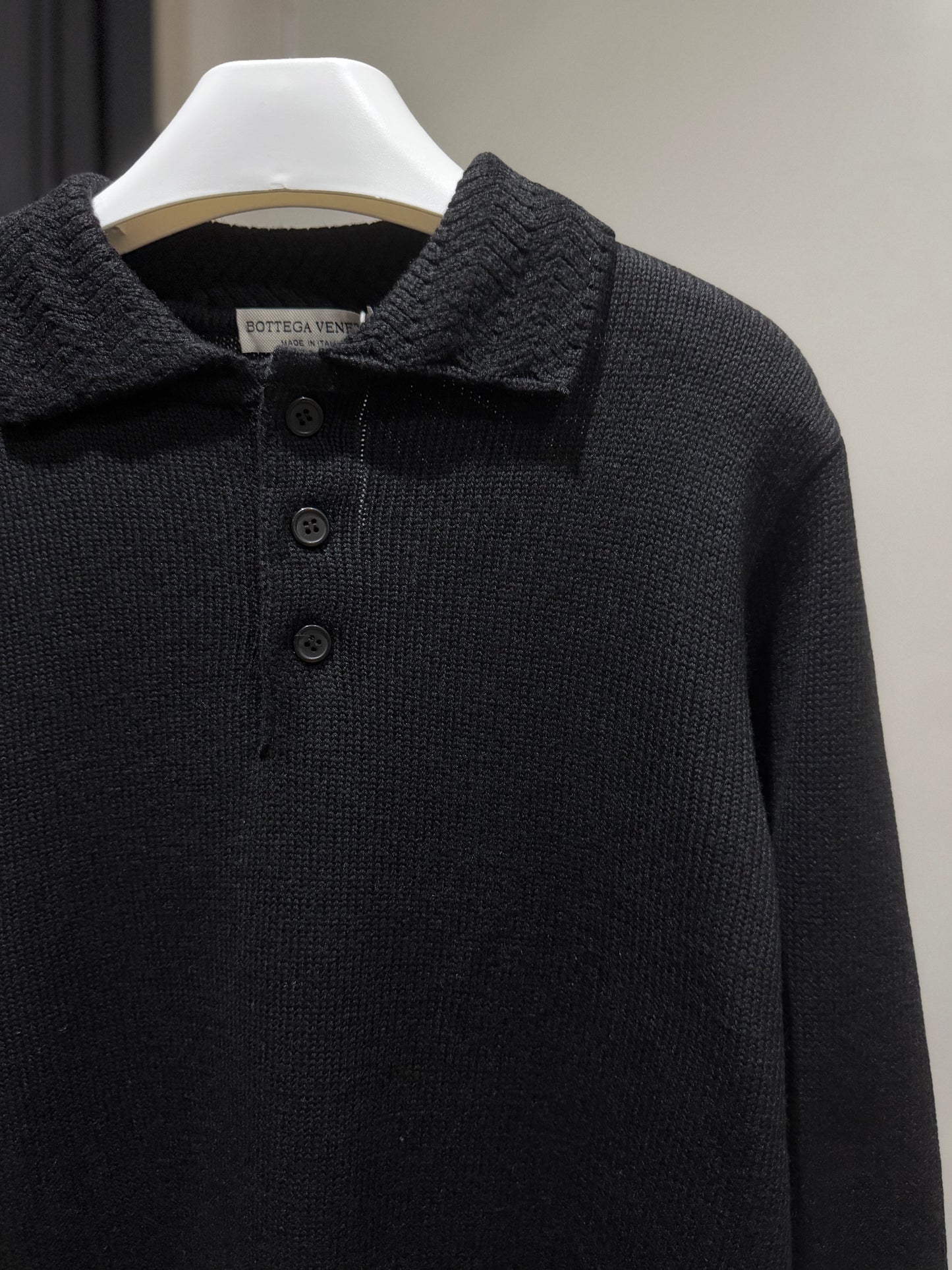 Bottega Veneta Polo Sweater (Black)