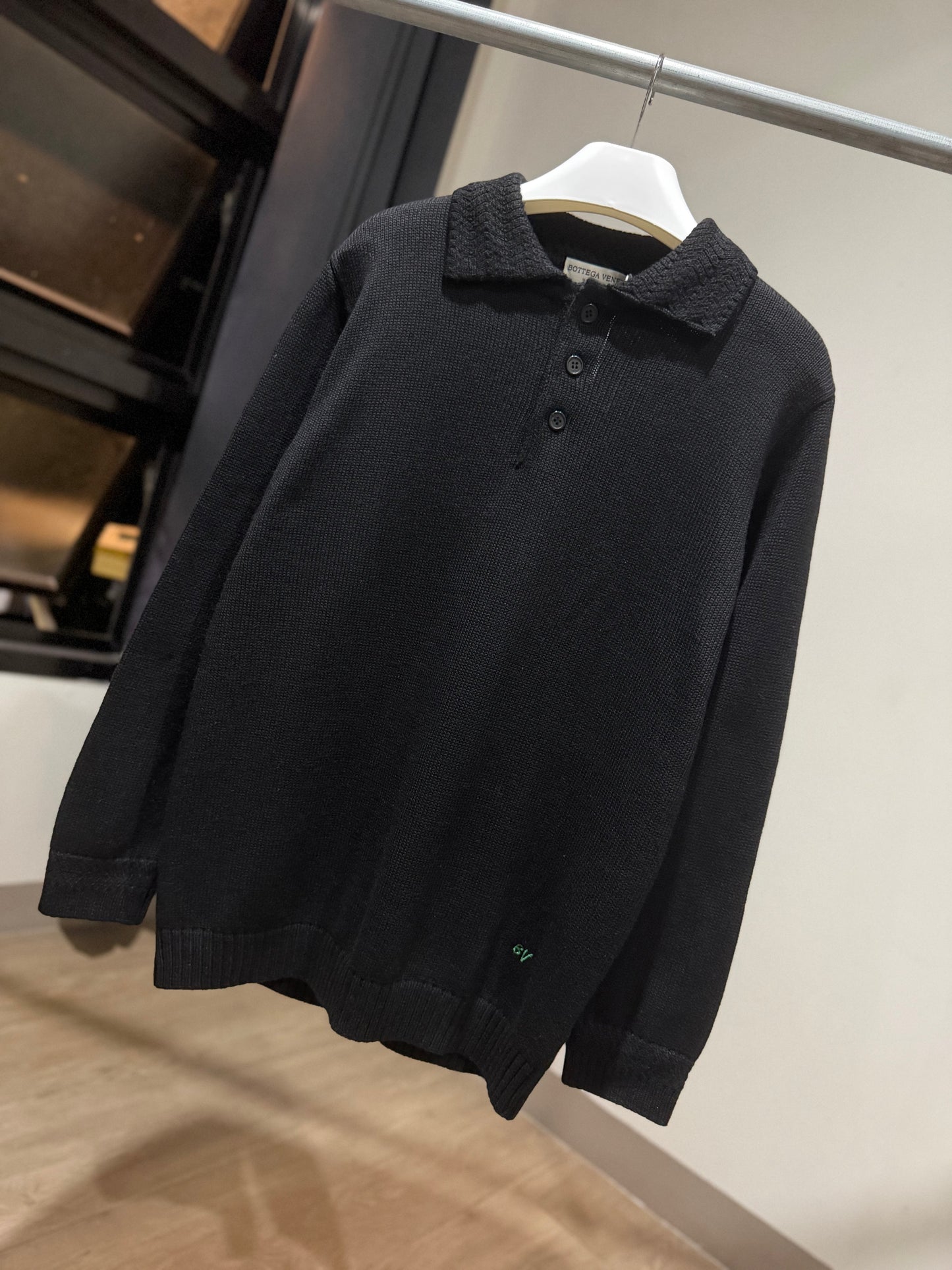 Bottega Veneta Polo Sweater (Black)