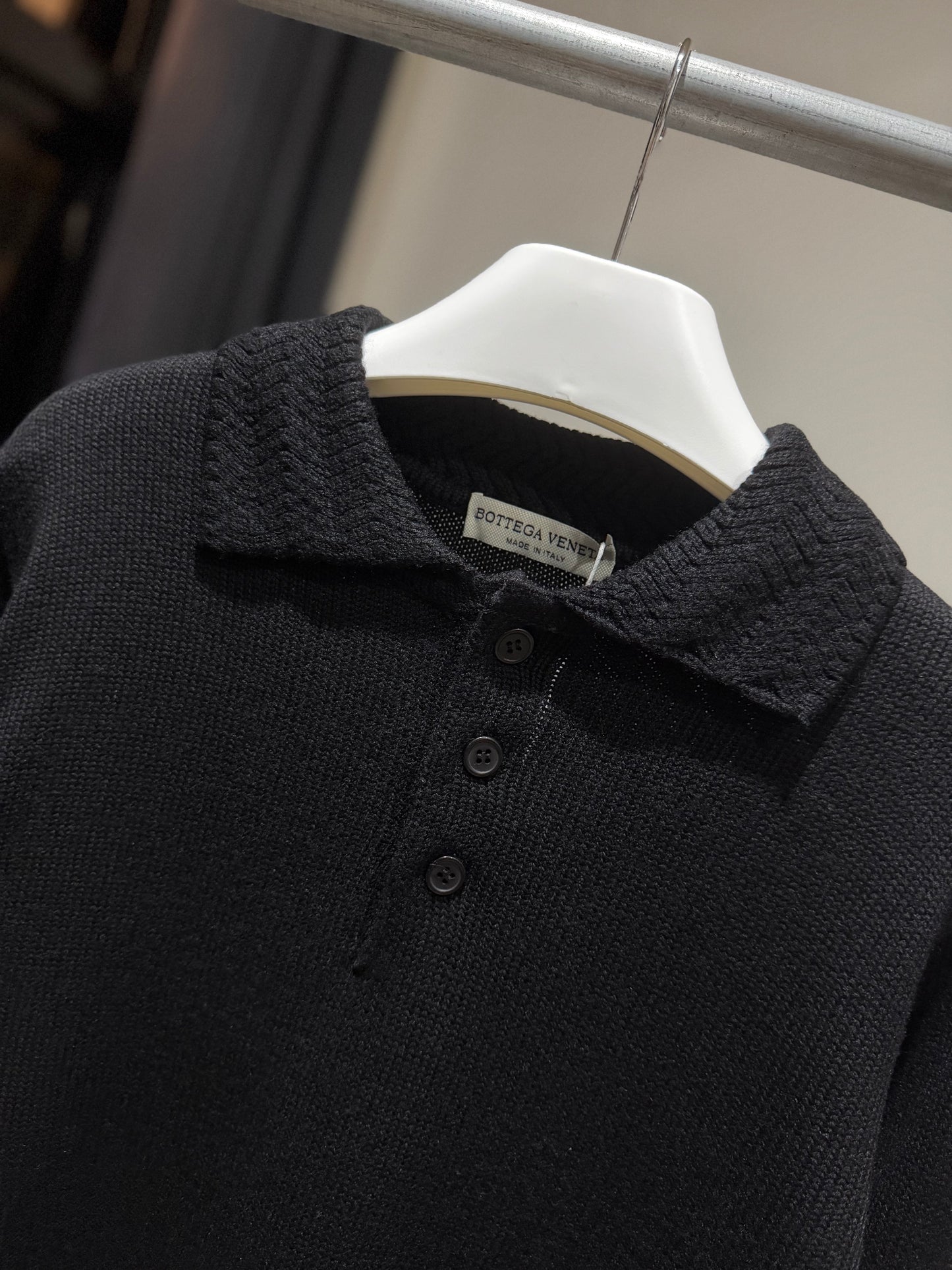 Bottega Veneta Polo Sweater (Black)