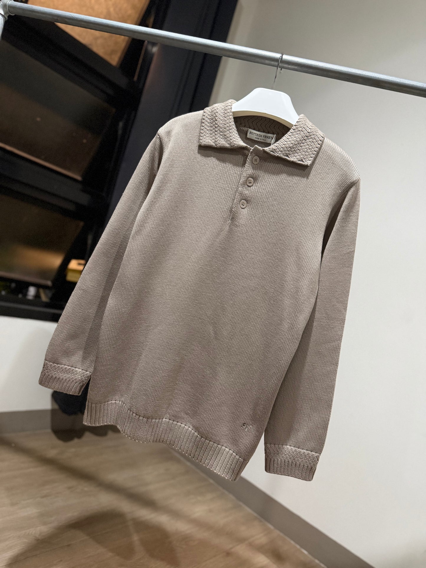 Bottega Veneta Polo Sweater (Beige)