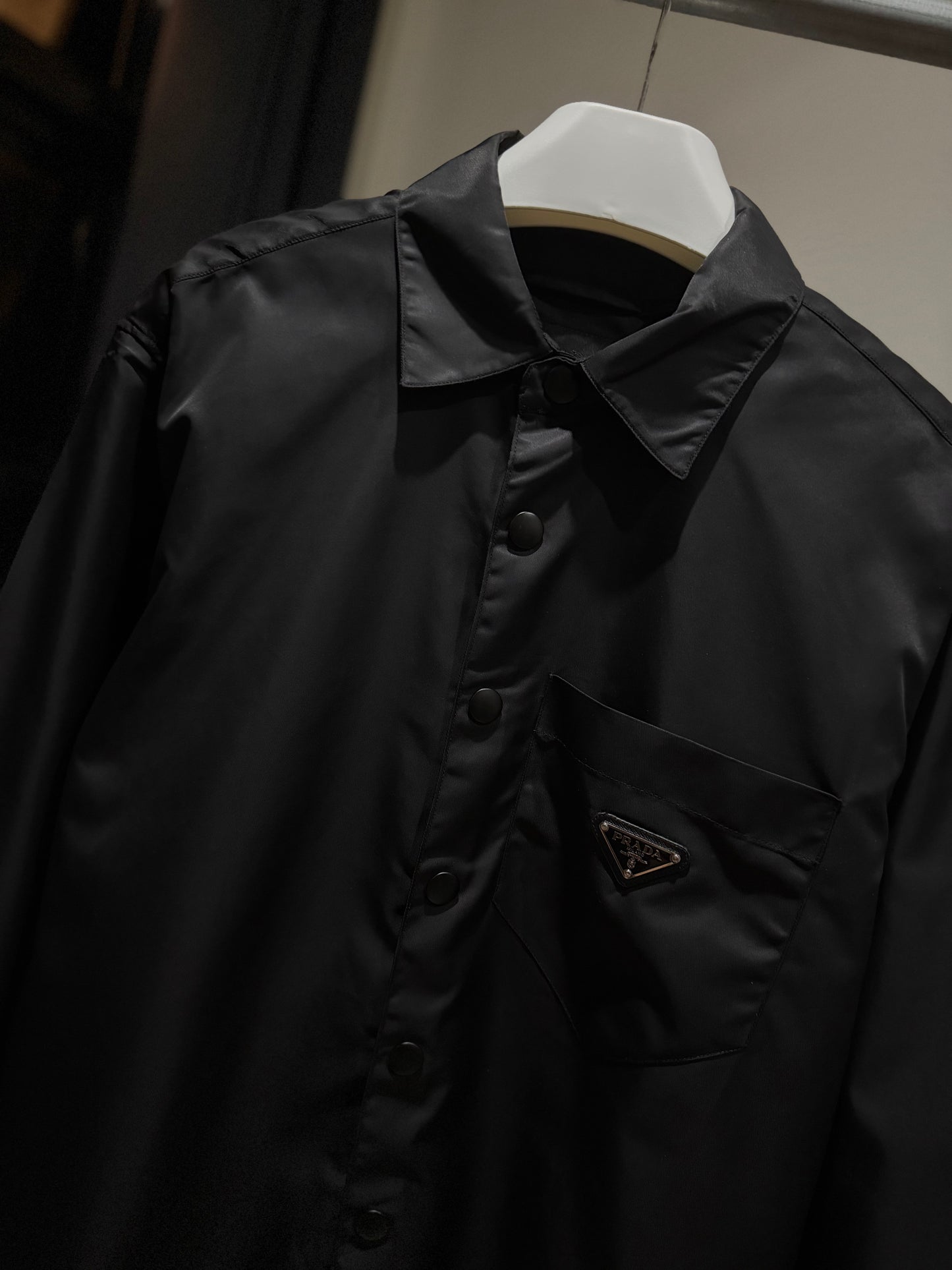 Prada Re-Nylon Plaque Shirt