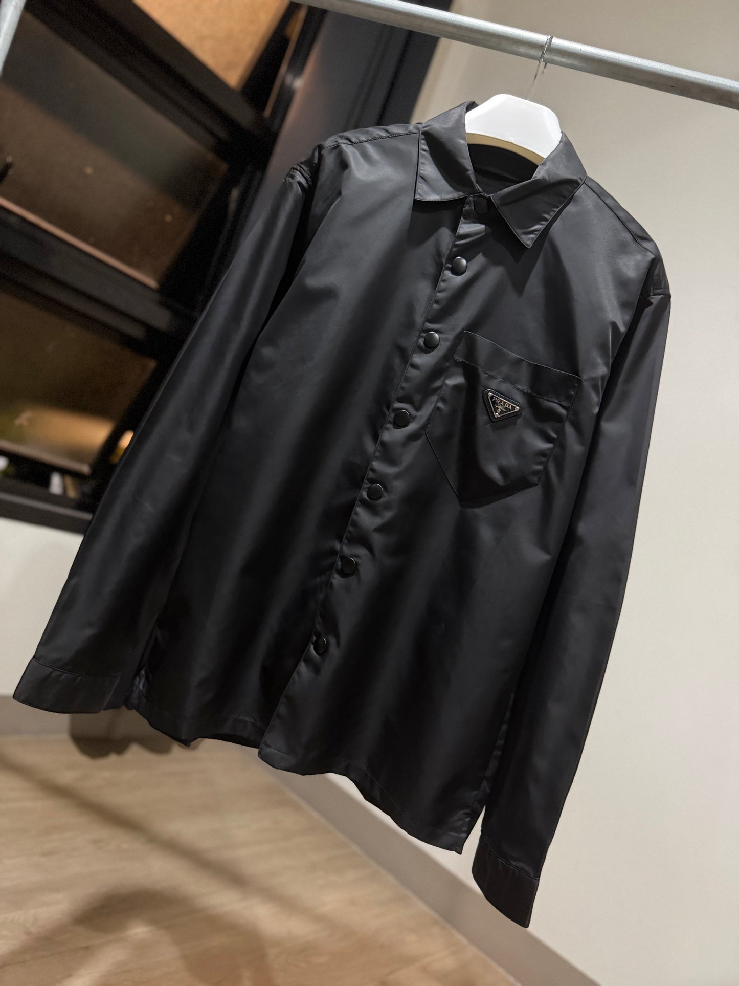 Prada Re-Nylon Plaque Shirt