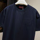 Gucci Embroidered Logo Cotton T-Shirt (Navy)