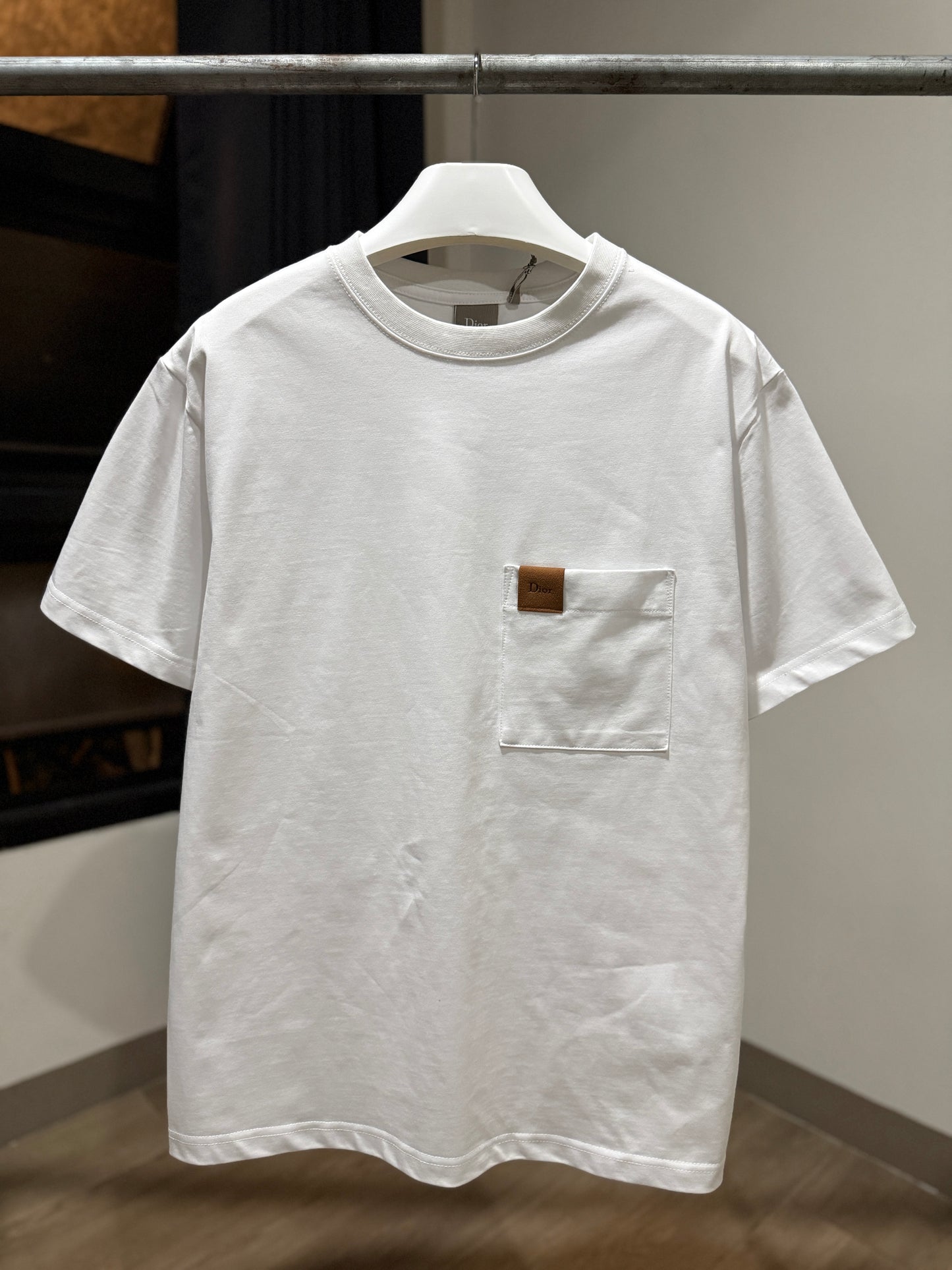 Dior Pocket Relaxed Fit T-Shirt (White)